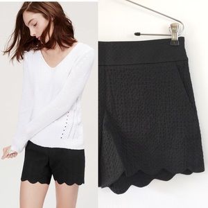Loft Scalloped Shorts